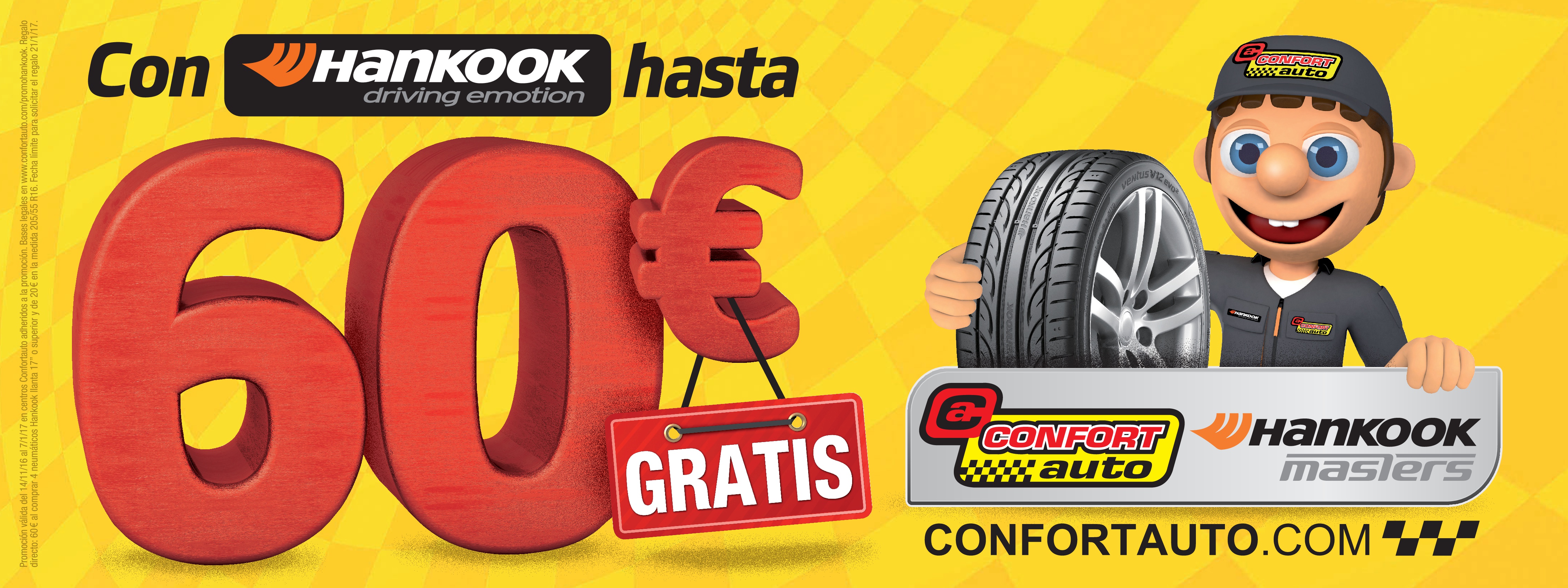 Consigue hasta 60€ montando Neumáticos Hankook